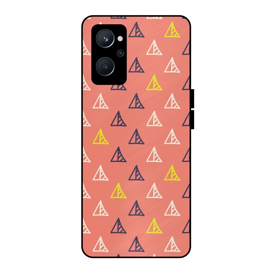 Triangular Boho Pattern Metal Back Case for Realme 9i 5G
