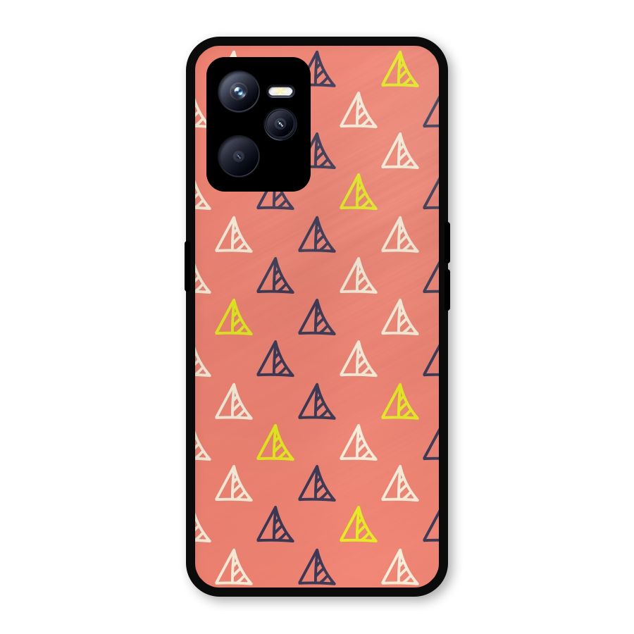 Triangular Boho Pattern Metal Back Case for Realme C35