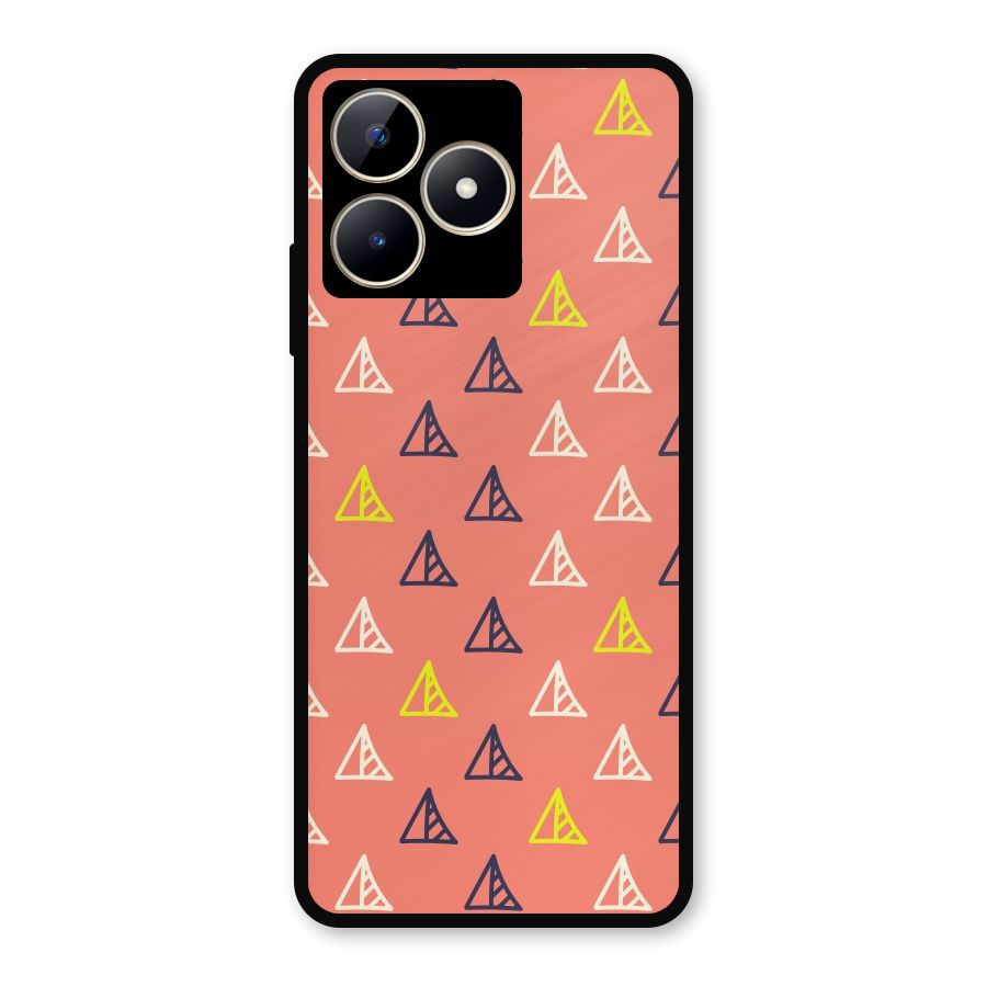 Triangular Boho Pattern Metal Back Case for Realme C53