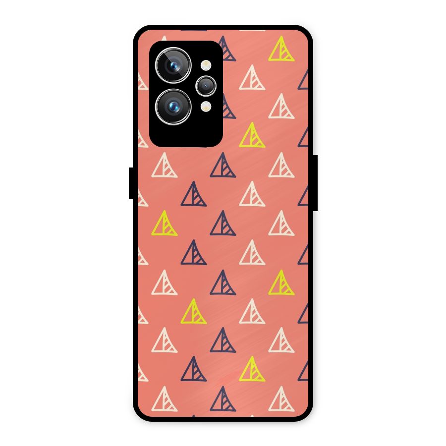 Triangular Boho Pattern Metal Back Case for Realme GT2 Pro