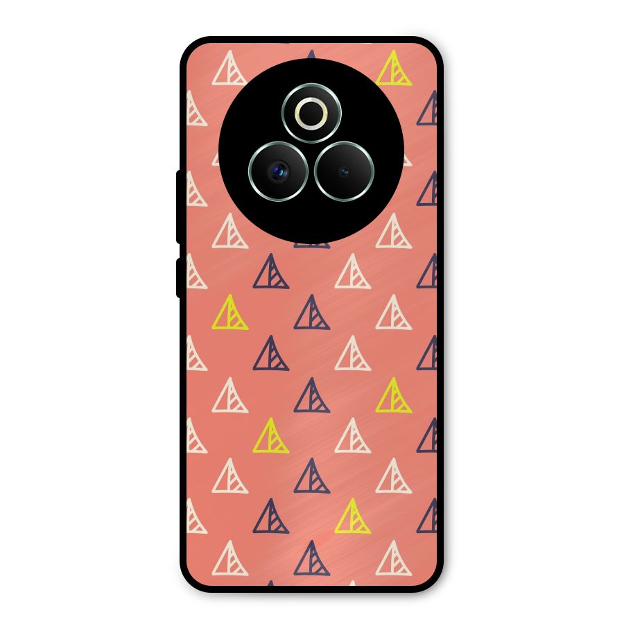 Triangular Boho Pattern Metal Back Case for Realme P3 Pro