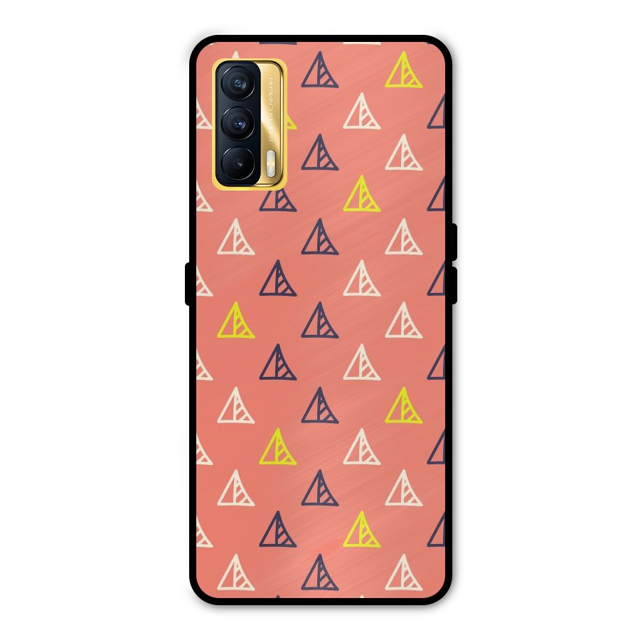 Triangular Boho Pattern Metal Back Case for Realme X7