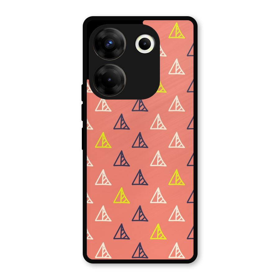 Triangular Boho Pattern Metal Back Case for Tecno Camon 20