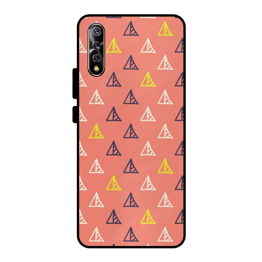 Triangular Boho Pattern Metal Back Case for Vivo S1