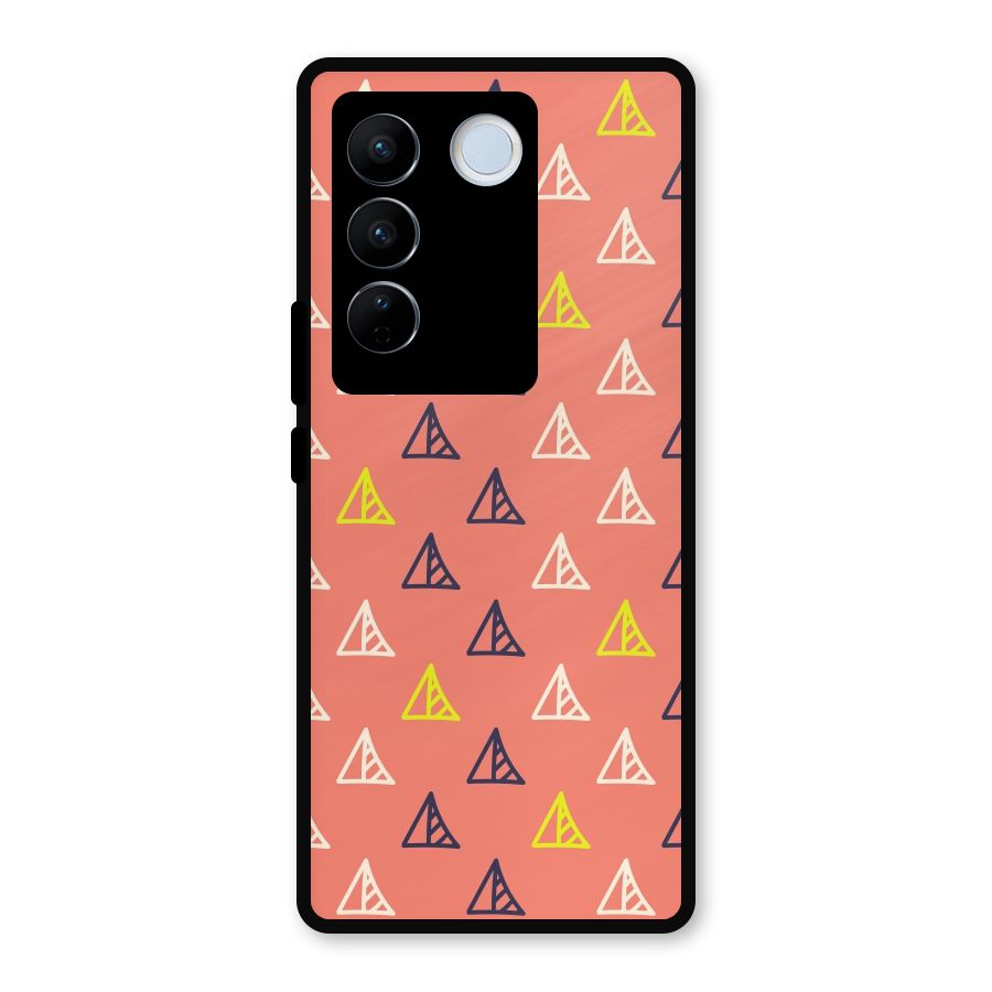 Triangular Boho Pattern Metal Back Case for Vivo V27