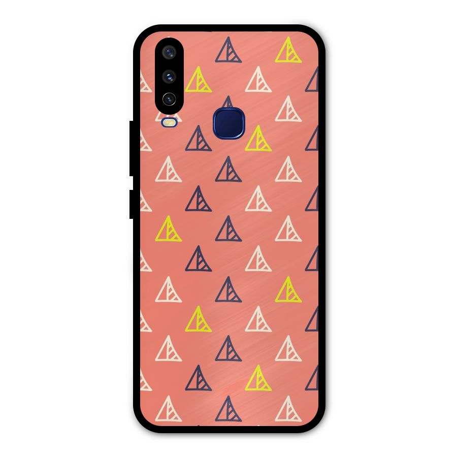 Triangular Boho Pattern Metal Back Case for Vivo Y15