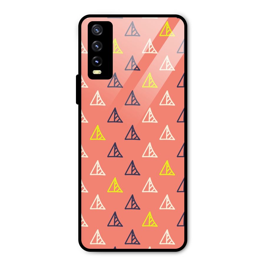 Triangular Boho Pattern Metal Back Case for Vivo Y20g