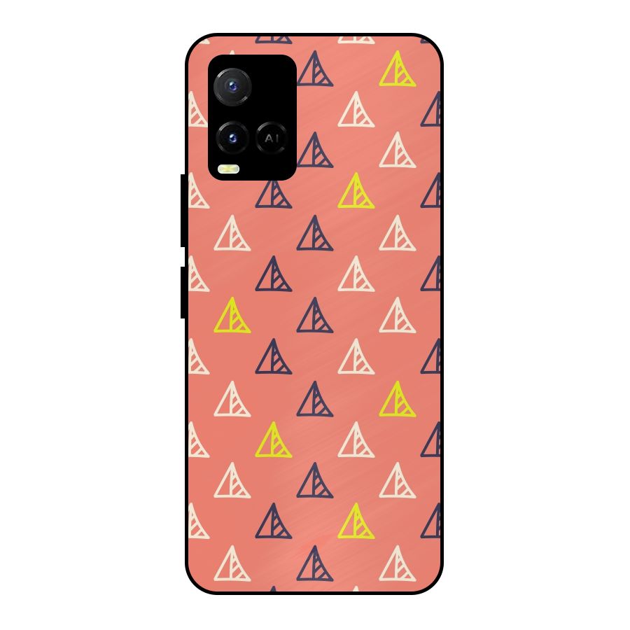 Triangular Boho Pattern Metal Back Case for Vivo Y21A