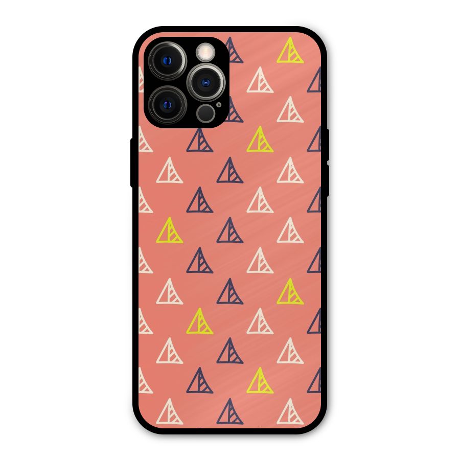Triangular Boho Pattern Metal Back Case for iPhone 12 Pro Max