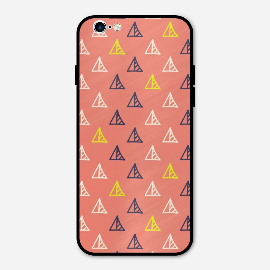 Triangular Boho Pattern Metal Back Case for iPhone 6 6s
