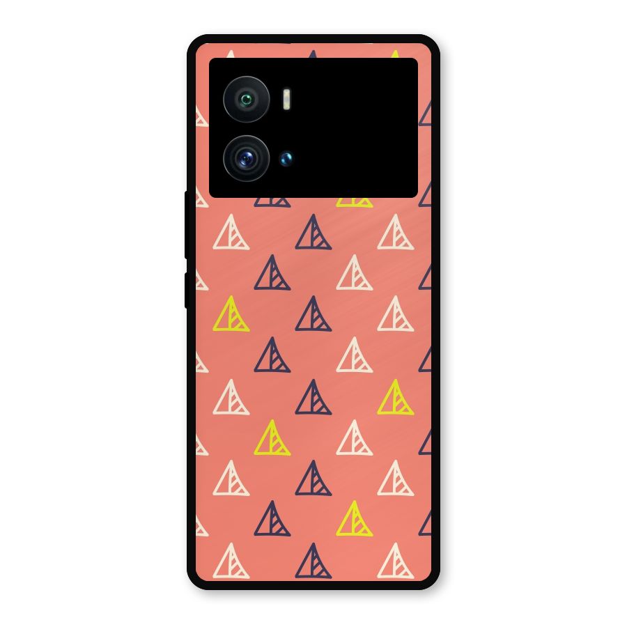 Triangular Boho Pattern Metal Back Case for iQOO 9 Pro