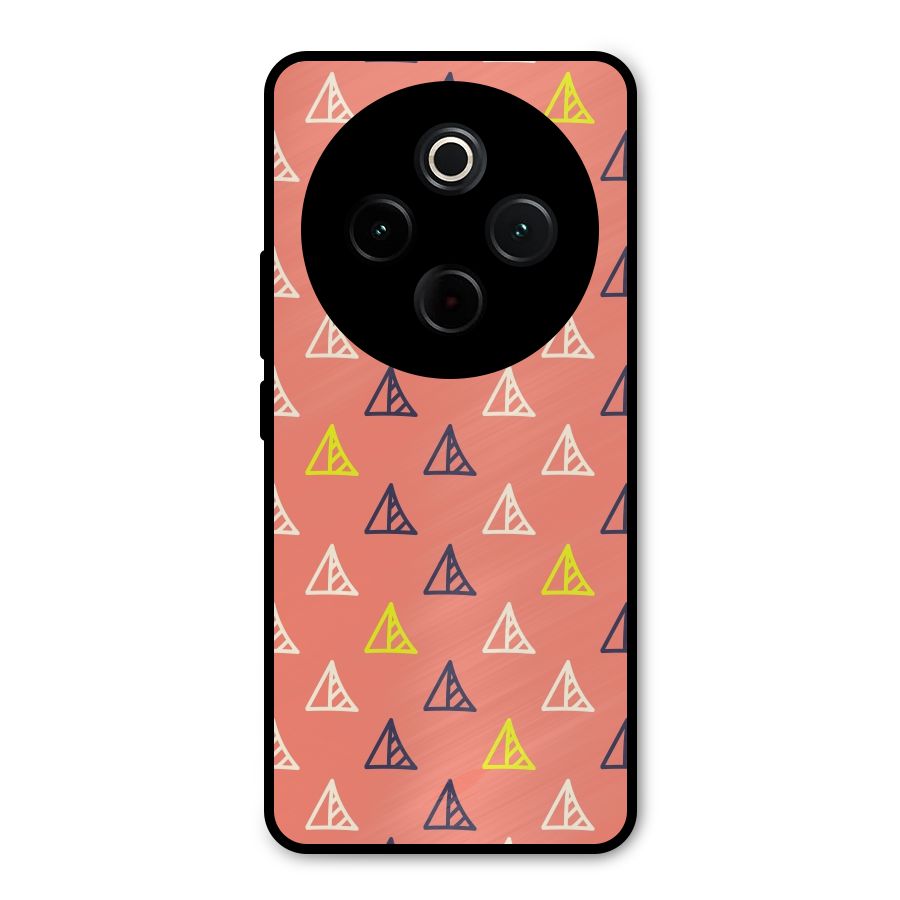 Triangular Boho Pattern Metal Back Case for iQOO Z10