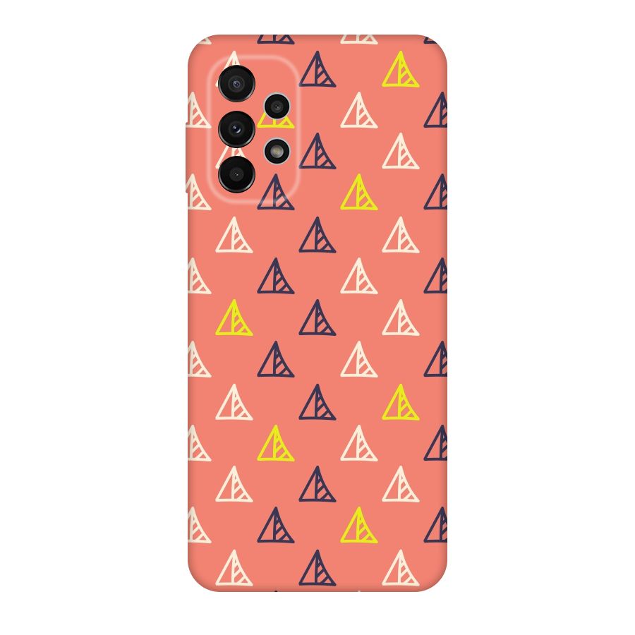 Triangular Boho Pattern Original Polycarbonate Back Case for Galaxy A23