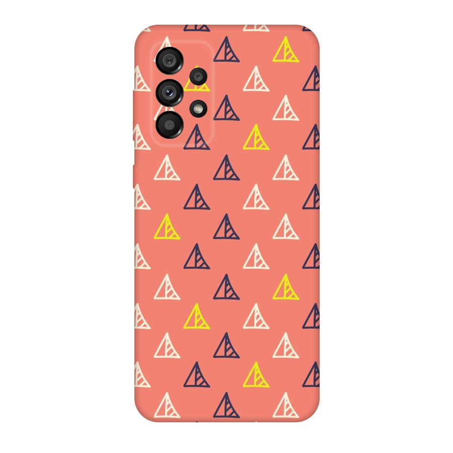 Triangular Boho Pattern Original Polycarbonate Back Case for Galaxy A73 5G