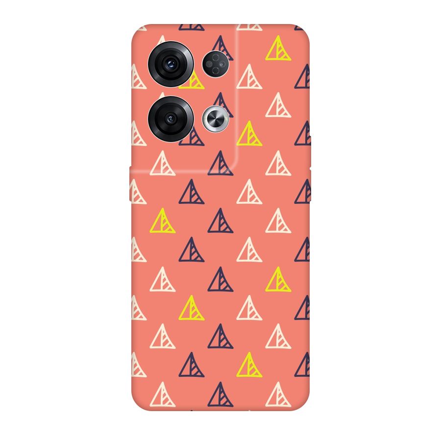 Triangular Boho Pattern Original Polycarbonate Back Case for Oppo Reno8 Pro 5G