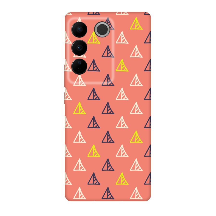 Triangular Boho Pattern Original Polycarbonate Back Case for Vivo V27