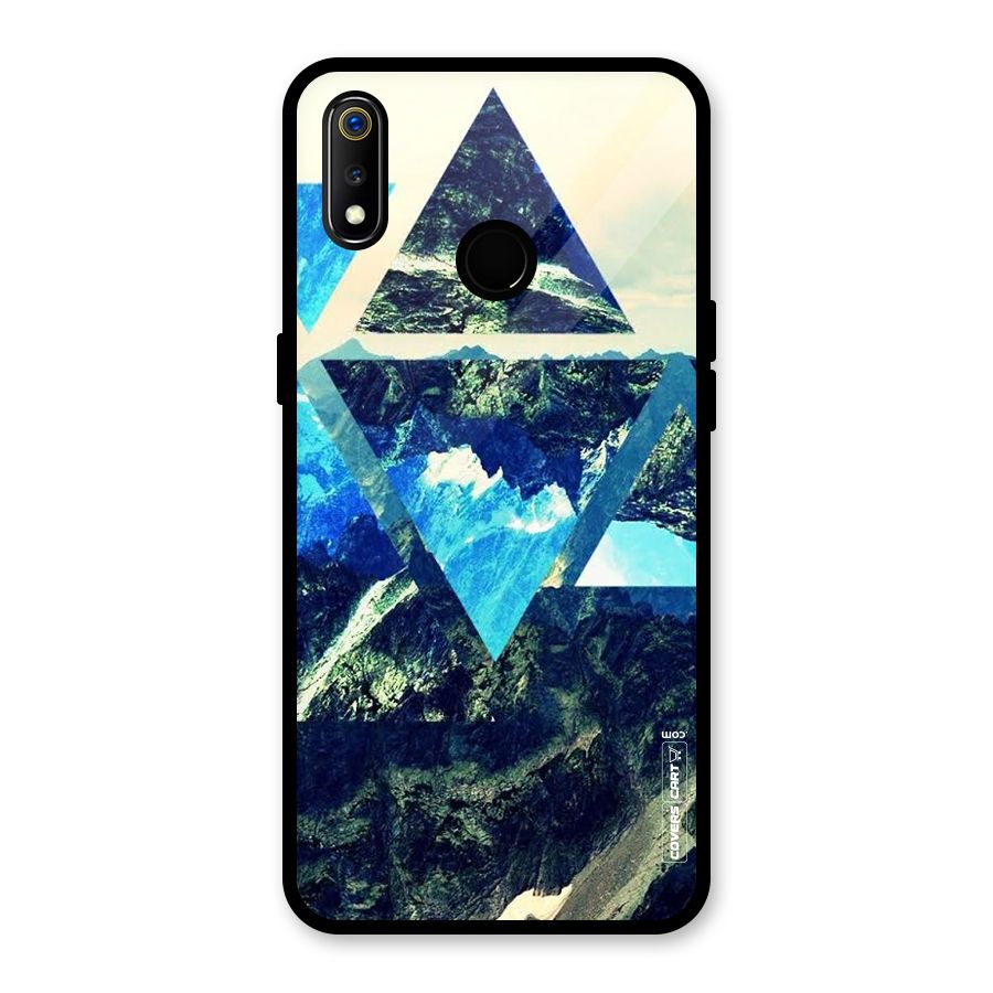Triangular View Glass Back Case for Realme 3