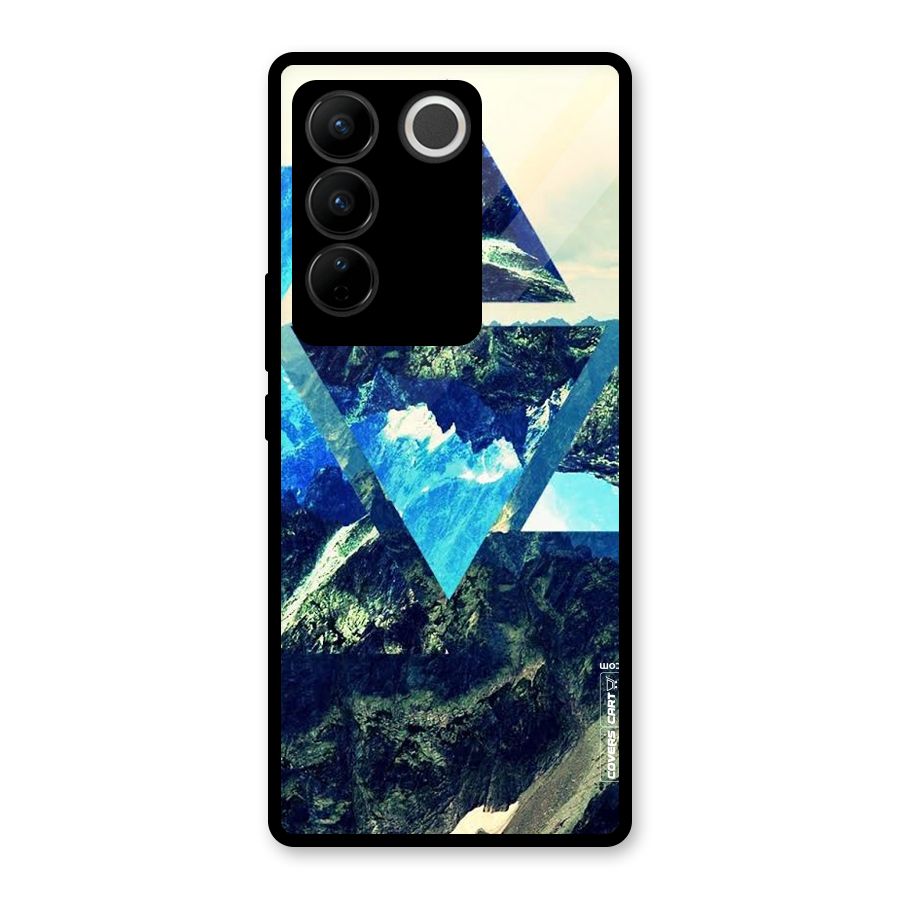Triangular View Glass Back Case for Vivo V27 Pro