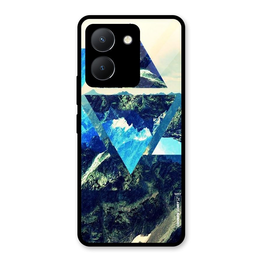 Triangular View Glass Back Case for Vivo Y36