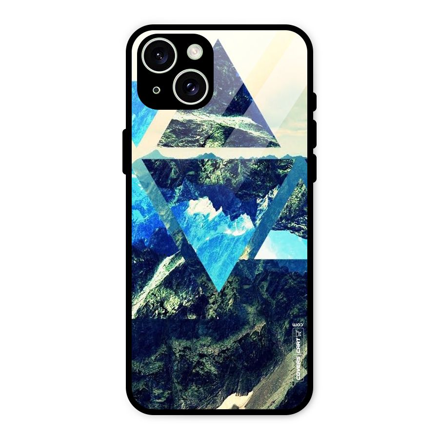 Triangular View Glass Back Case for iPhone 15 Plus
