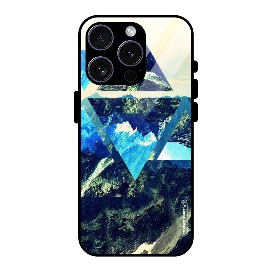 Triangular View Glass Back Case for iPhone 15 Pro