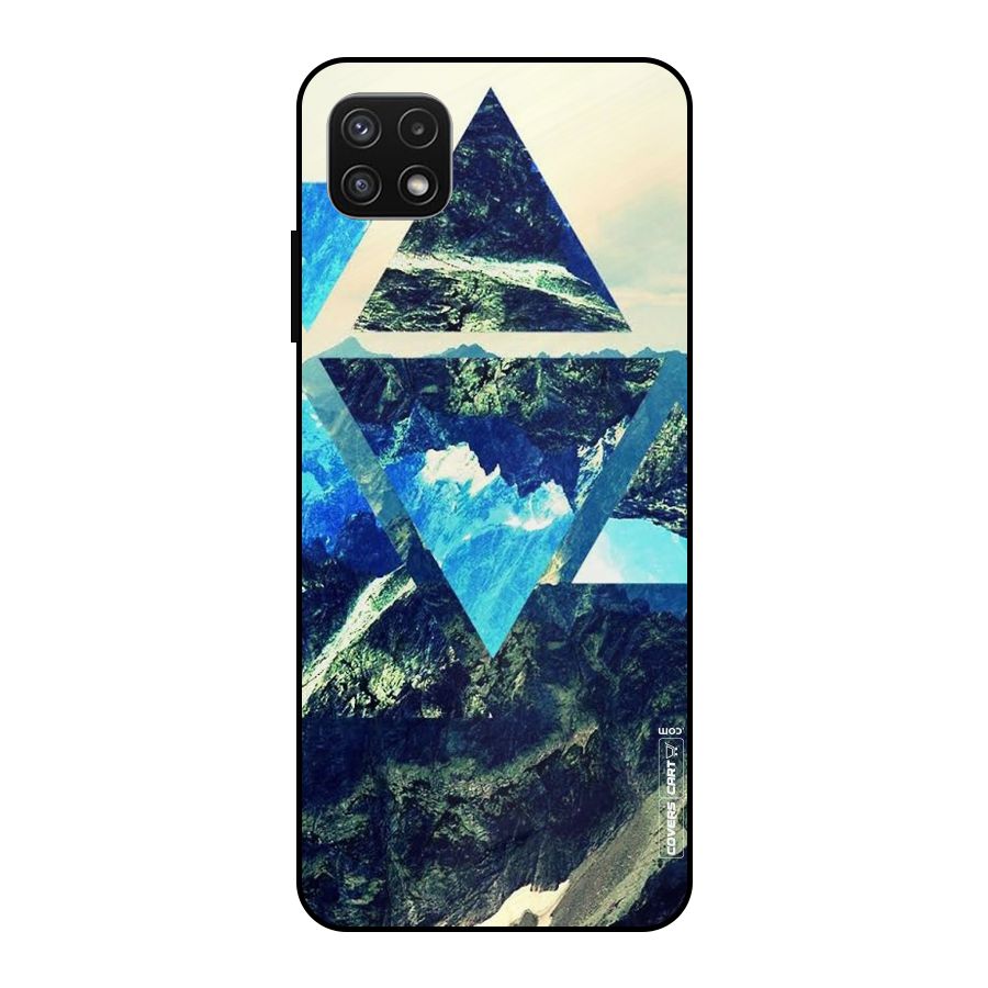 Triangular View Metal Back Case for Galaxy A22 5G