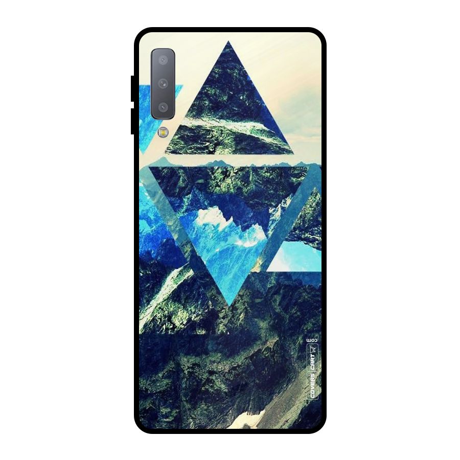 Triangular View Metal Back Case for Galaxy A7 (2018)