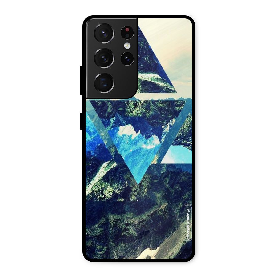 Triangular View Metal Back Case for Galaxy S21 Ultra 5G