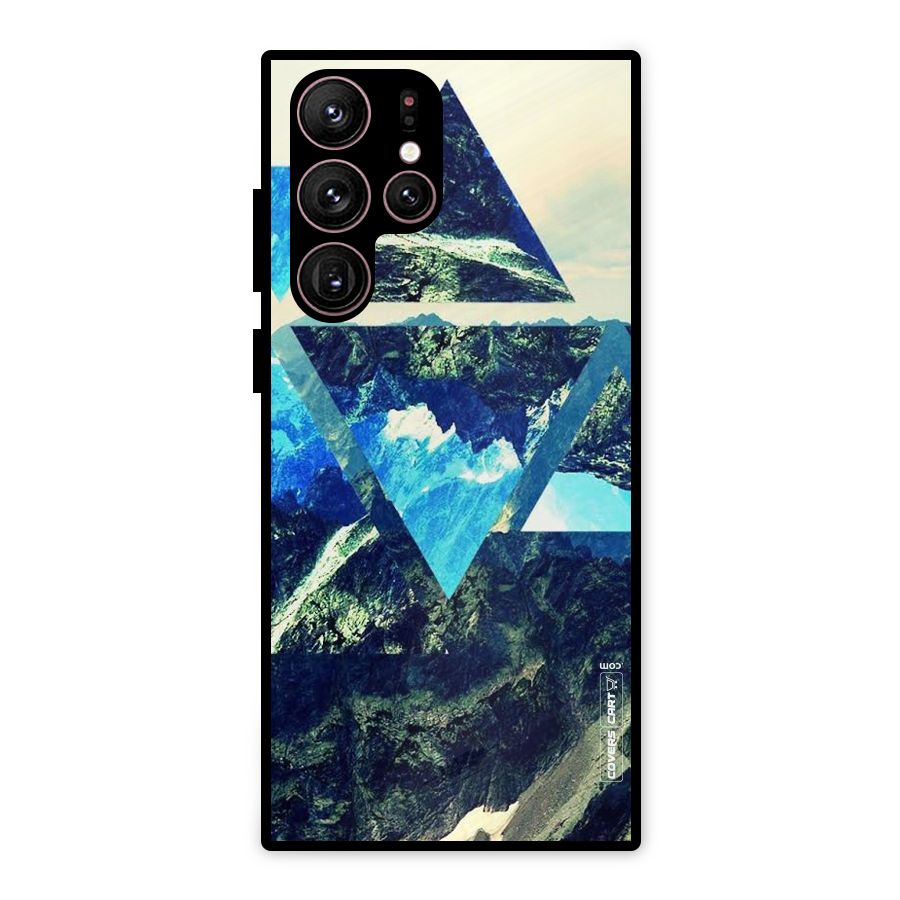 Triangular View Metal Back Case for Galaxy S22 Ultra 5G