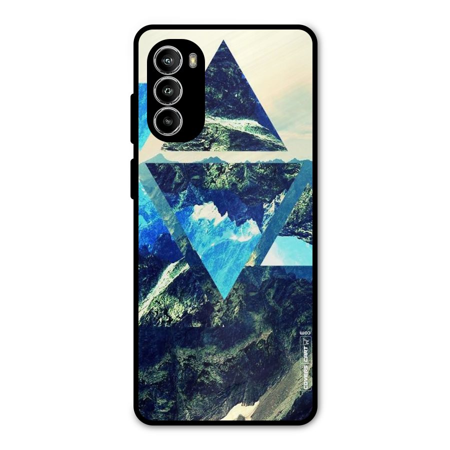 Triangular View Metal Back Case for Moto G52