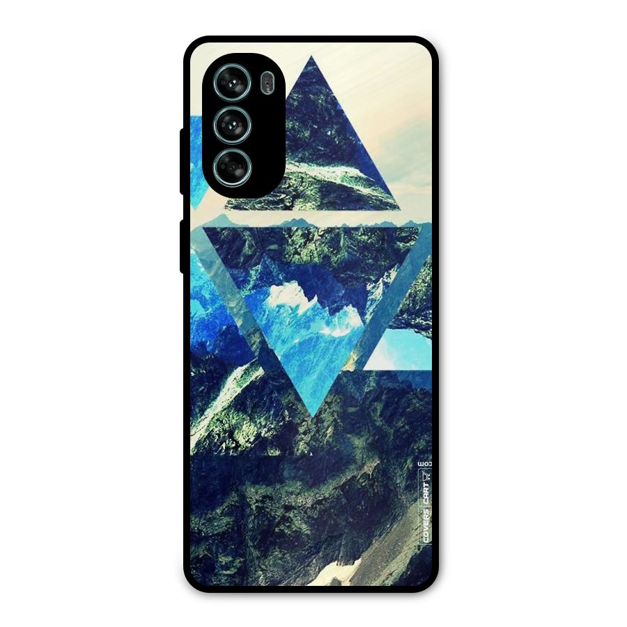 Triangular View Metal Back Case for Moto G62