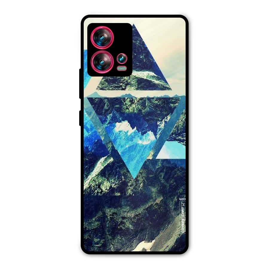 Triangular View Metal Back Case for Motorola Edge 30 Fusion