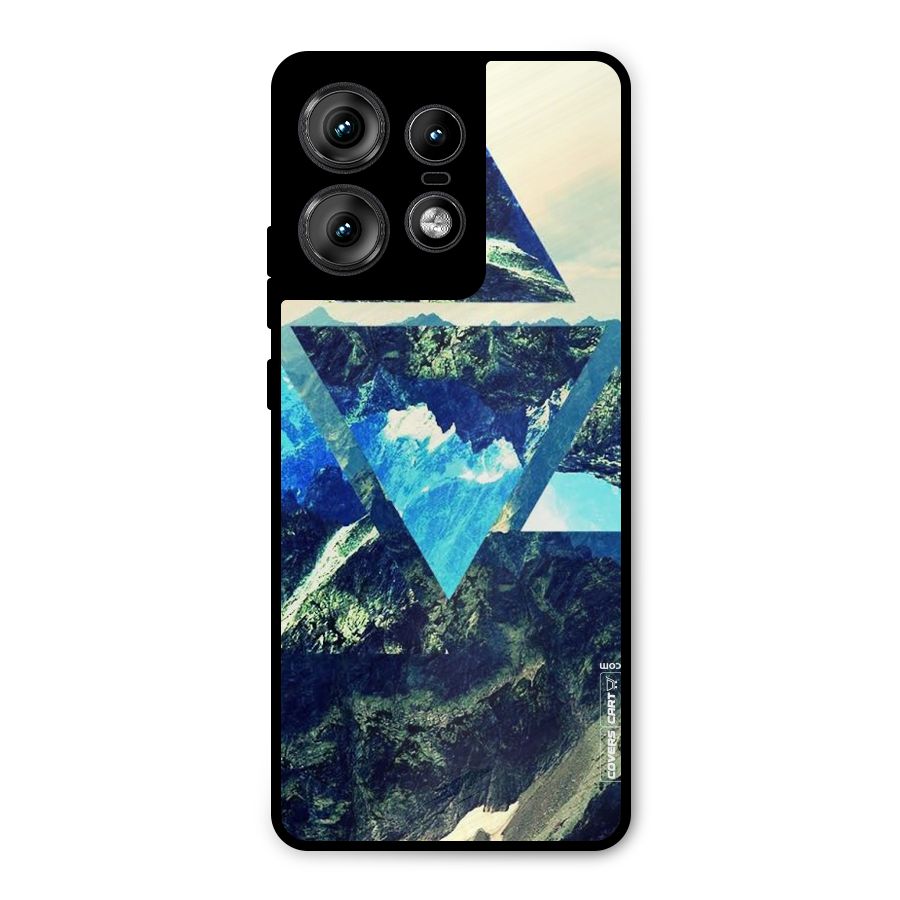 Triangular View Metal Back Case for Motorola Edge 50 Pro
