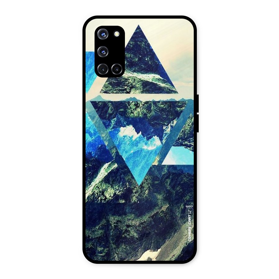 Triangular View Metal Back Case for Oppo A52