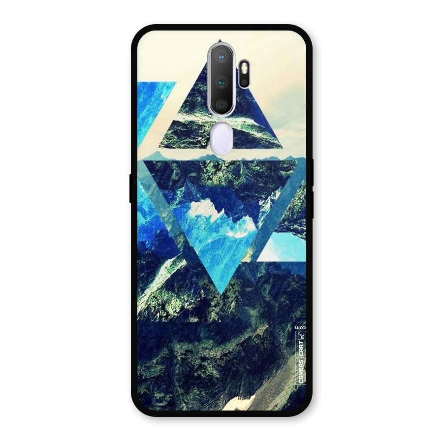 Triangular View Metal Back Case for Oppo A9 (2020)