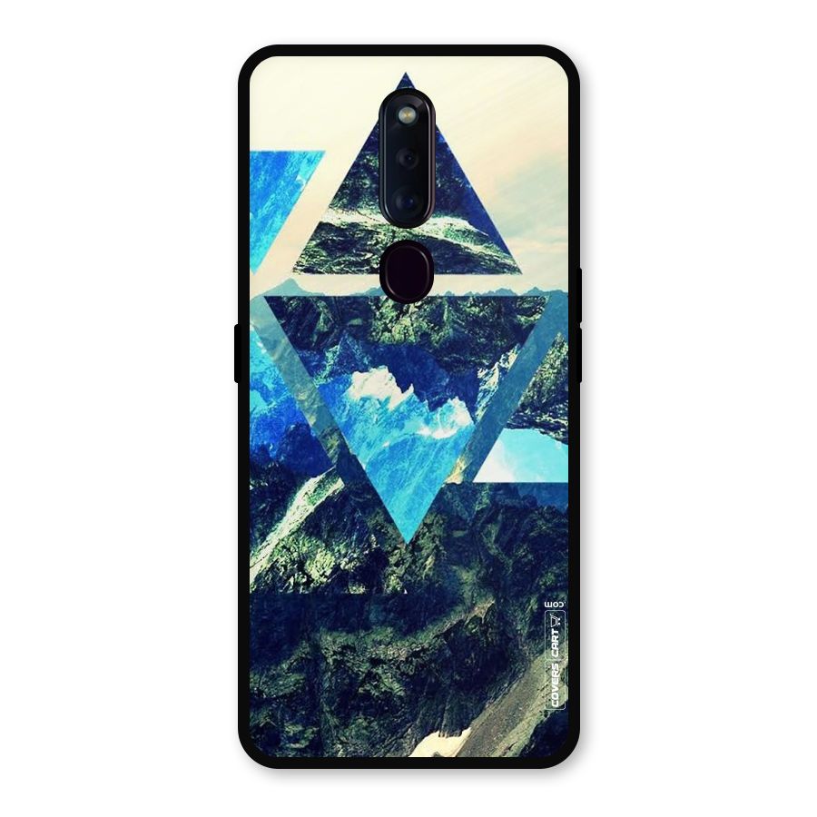 Triangular View Metal Back Case for Oppo F11 Pro