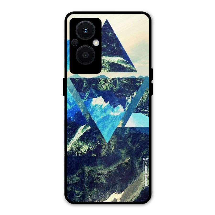 Triangular View Metal Back Case for Oppo F21 Pro 5G