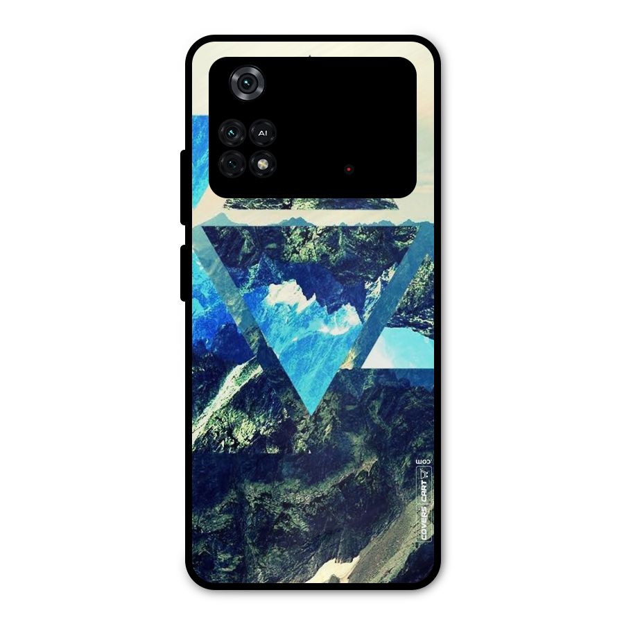 Triangular View Metal Back Case for Poco M4 Pro 4G