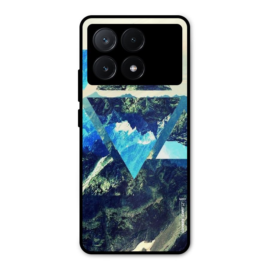 Triangular View Metal Back Case for Poco X6 Pro
