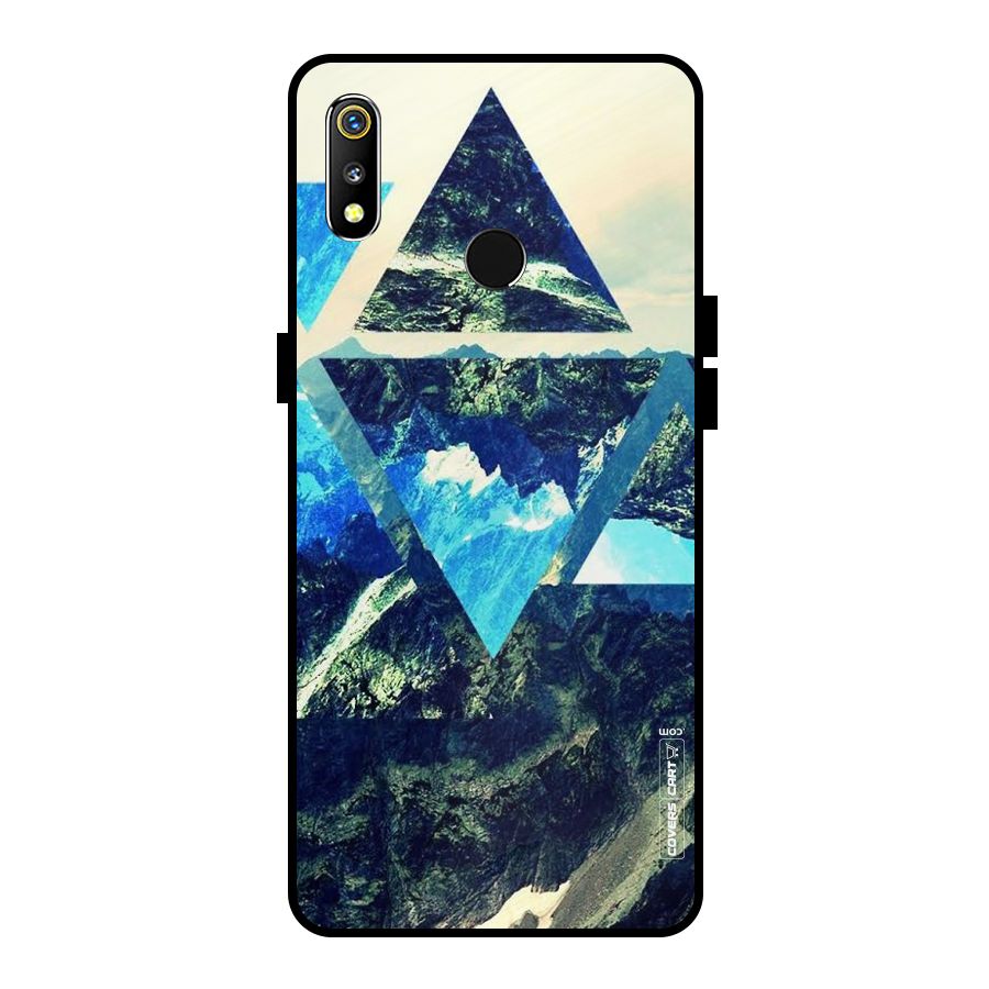 Triangular View Metal Back Case for Realme 3i