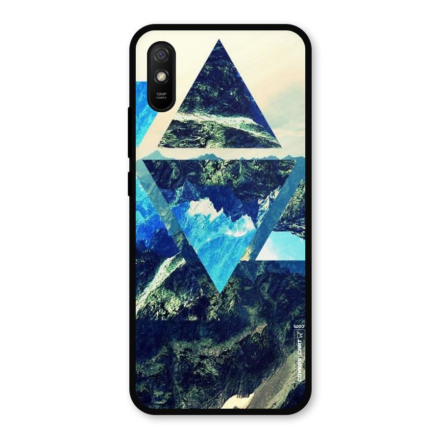 Triangular View Metal Back Case for Redmi 9a