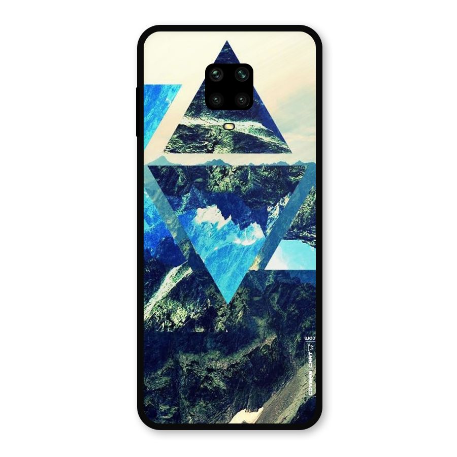 Triangular View Metal Back Case for Redmi Note 9 Pro