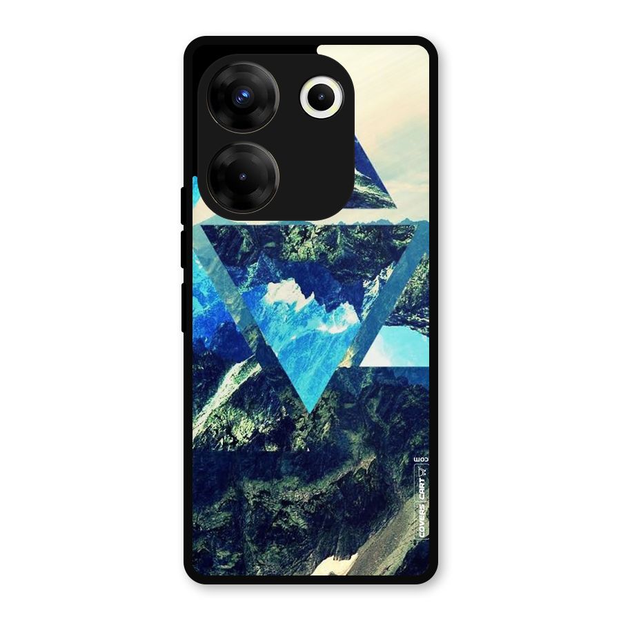 Triangular View Metal Back Case for Tecno Camon 20 Pro