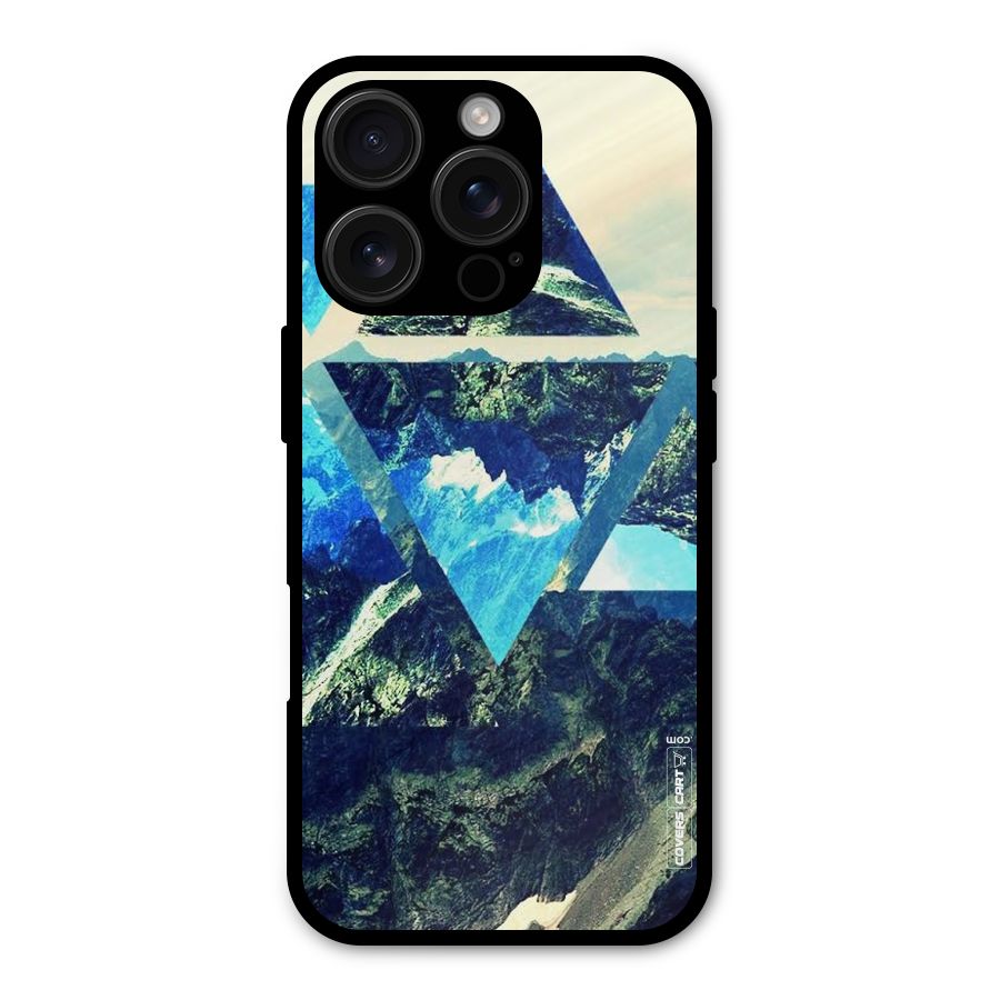 Triangular View Metal Back Case for iPhone 16 Pro