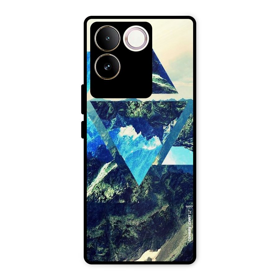 Triangular View Metal Back Case for iQOO Z7 Pro