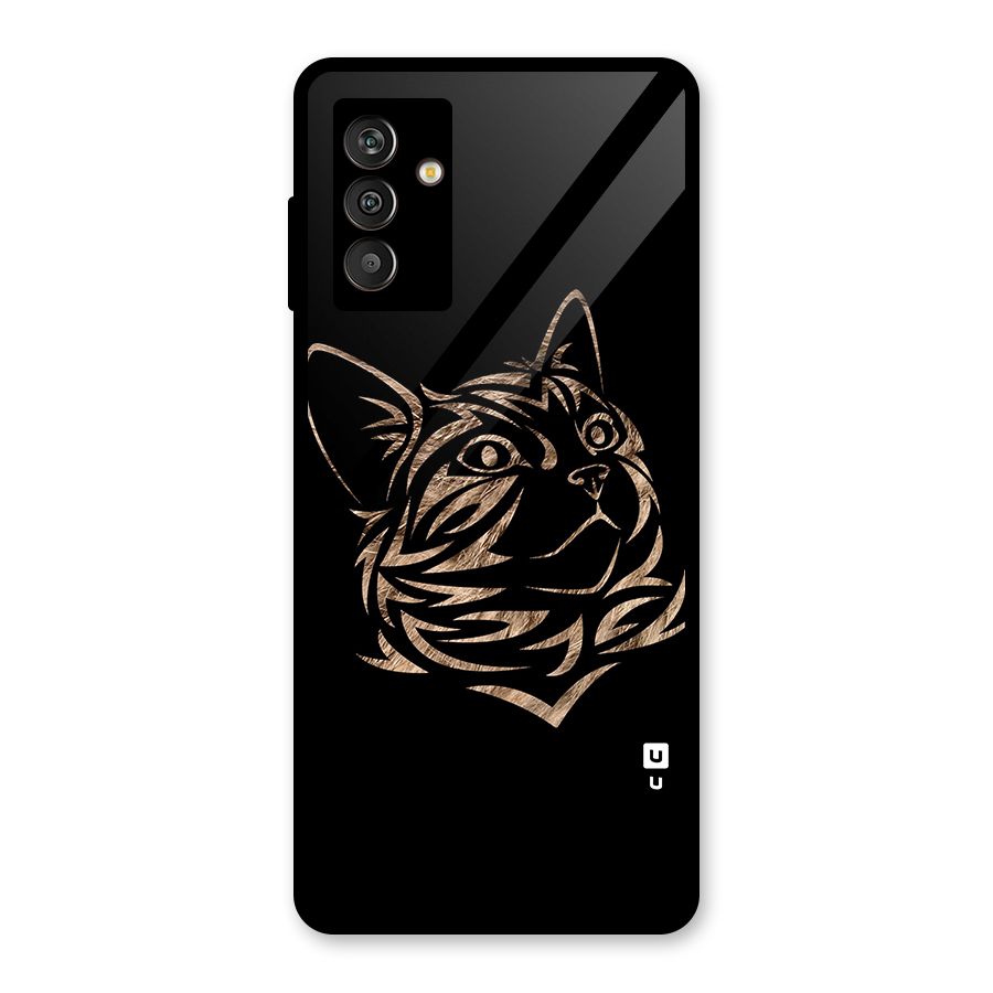 Tribal Cat Glass Back Case for Galaxy M13