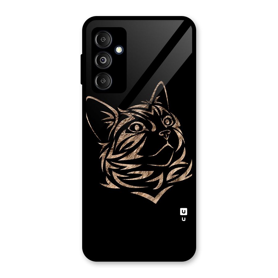 Tribal Cat Glass Back Case for Galaxy M14 5G