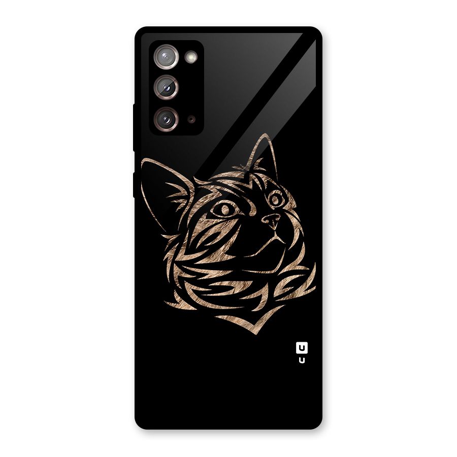 Tribal Cat Glass Back Case for Galaxy Note 20