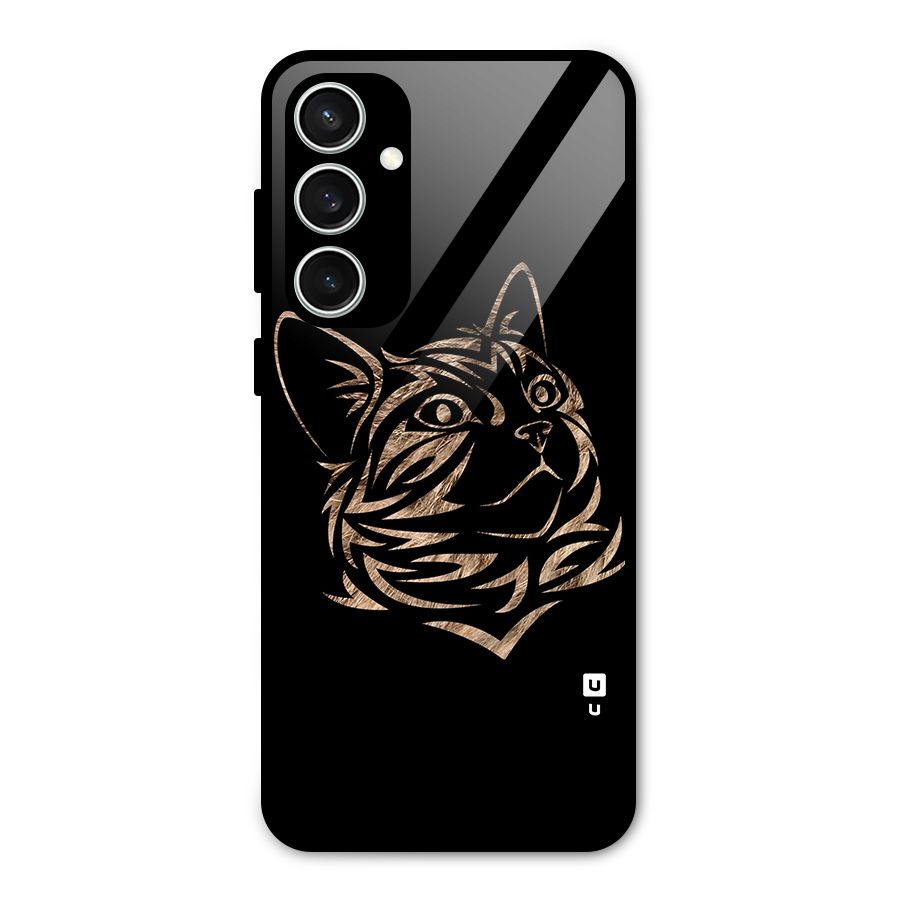 Tribal Cat Glass Back Case for Galaxy S23 FE
