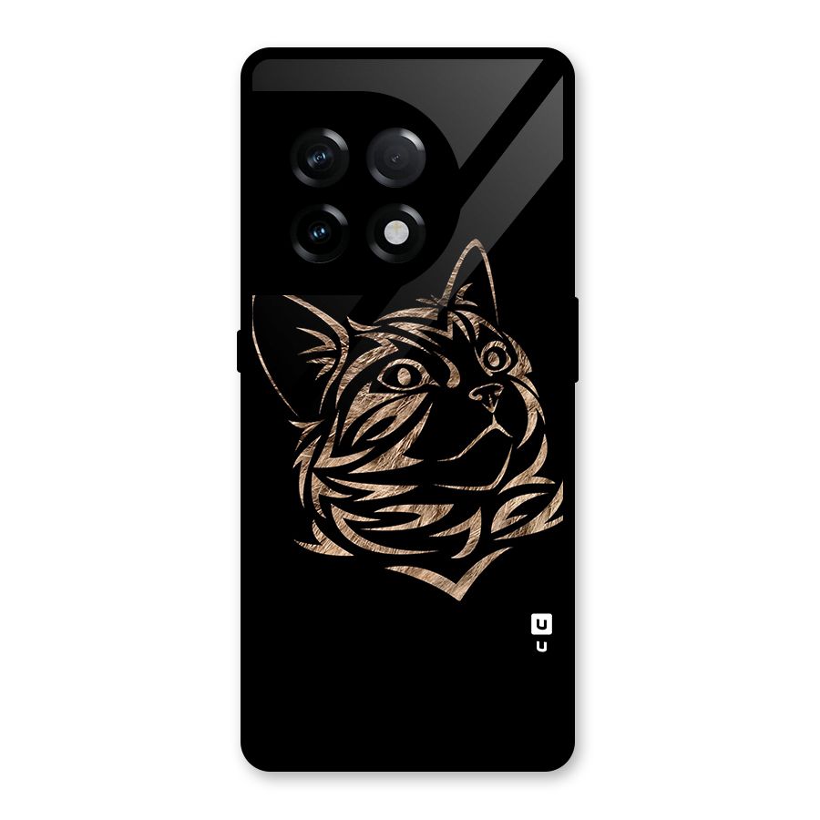 Tribal Cat Glass Back Case for OnePlus 11R